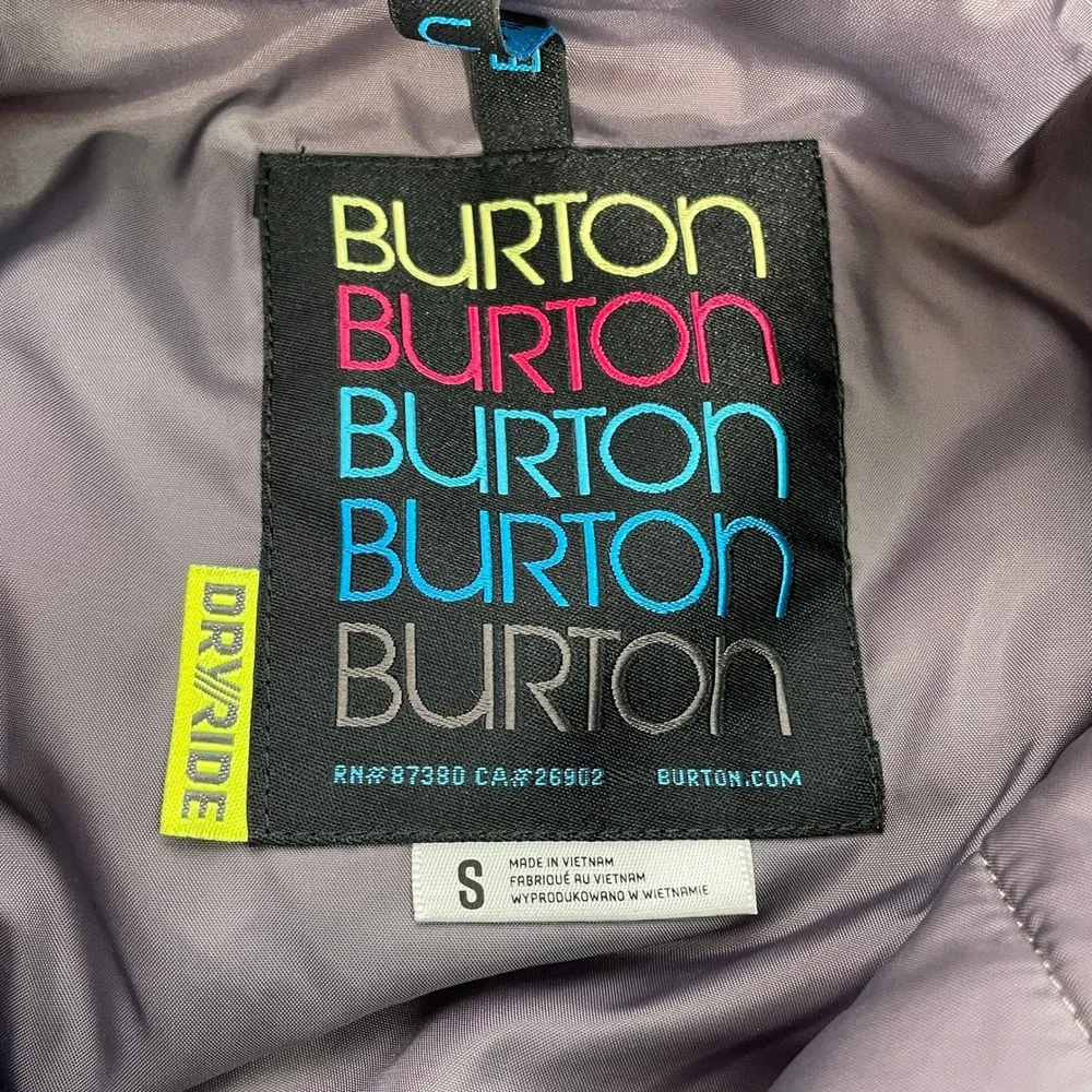 Burton Multicolor Stripes Hooded Winter Coat Ski Snowboard Jacket Women's SMALL - Picture 11 of 14